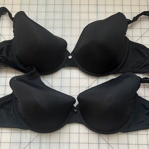 NATORI 34DDD Black Molded Cup Underwire Bra - Set of 2